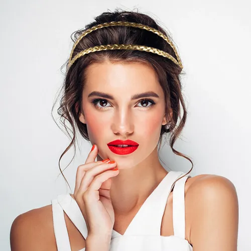 Diadema De Pelo Trenzado Elástica Ajustable