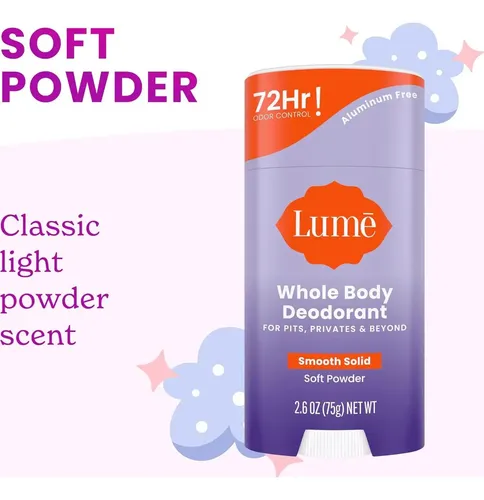 Desodorante Lume Barra Sólida Suave 74g Y Toallitas 15