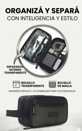Neceser Tascani Viaje Organizador Cabina Portacosméticos Valija Baño Bolso Maquillaje Color Verde Poliester