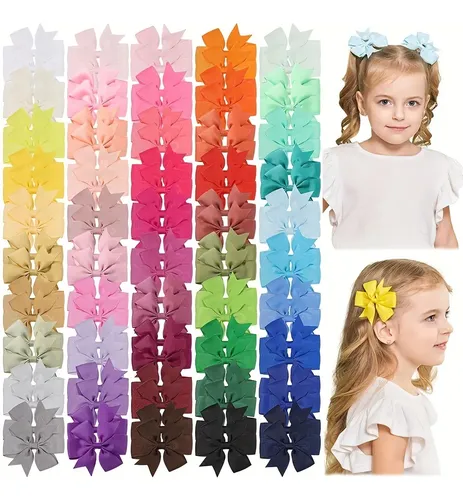 Set 60pcs Broches Y Moños Para Niñas Grandes Para Cabello