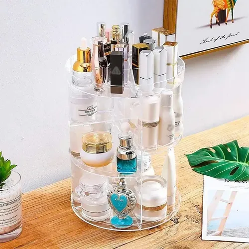 Organizador Acrílico Giratorio De 360 Grados Para Maquillaje