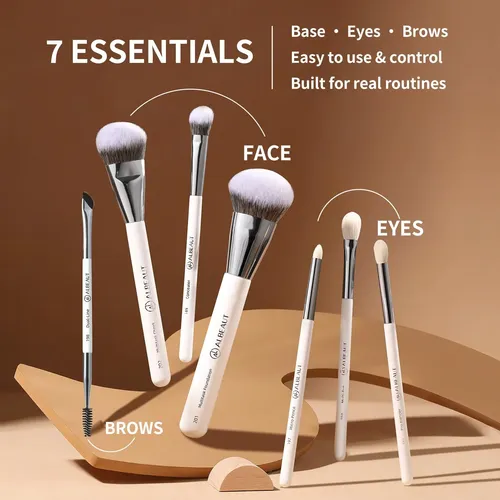 Albeaut Set Brochas Maquillaje 7 Piezas Rostro Ojos