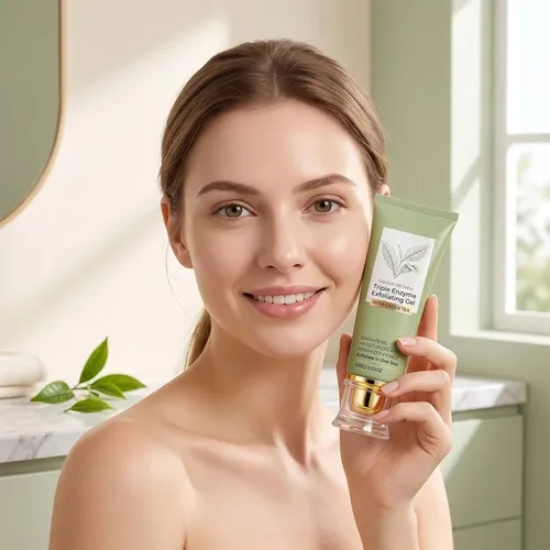 Gel Exfoliante Triple Enzimático, Removedor Suave De Piel Mu