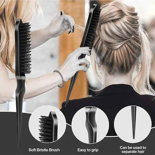 Juego De 3 Cepillos For El Cabello Liso, Incluye Cepillo De