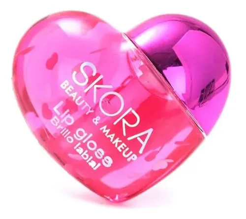 Brillo Labial Corazon Rojo Rosa Lip Gloss Glow Vibes 2 Tonos