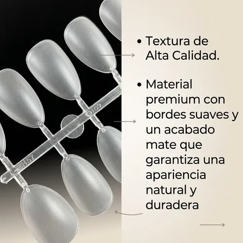 Tips Almendra Soft Mate 450pcs Extensiones Uñas Gel