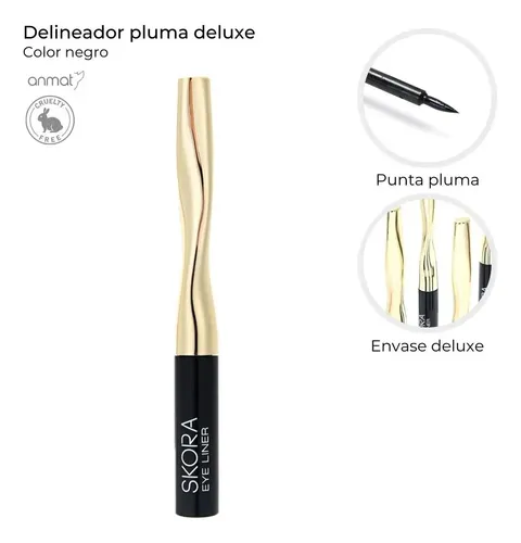 Delineador Líquido Negro Ojos Pluma Skora Caja 24 Unidades