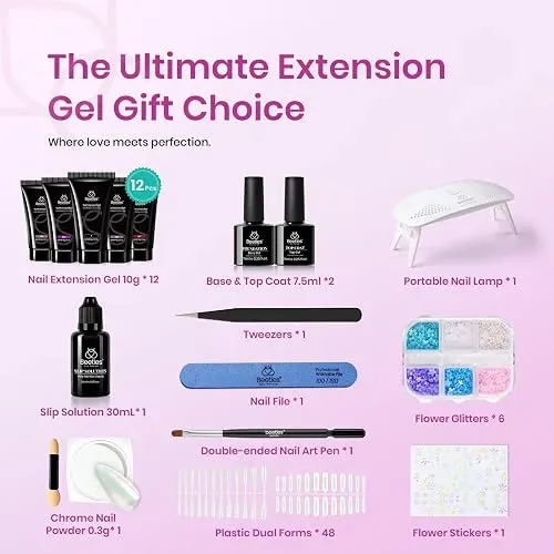 Kit Uñas Gel Poliacrílico Beetles 6 Colores Jelly Nude