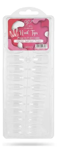 Tips Sistema Press On Ultra Fino Soft Gel Prelimado Estuche