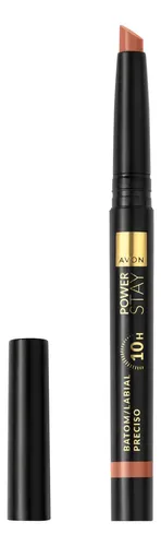 Lápiz Labial Preciso Matte Larga Duracion Power Stay Retractil – Avon Color Bronze Champion