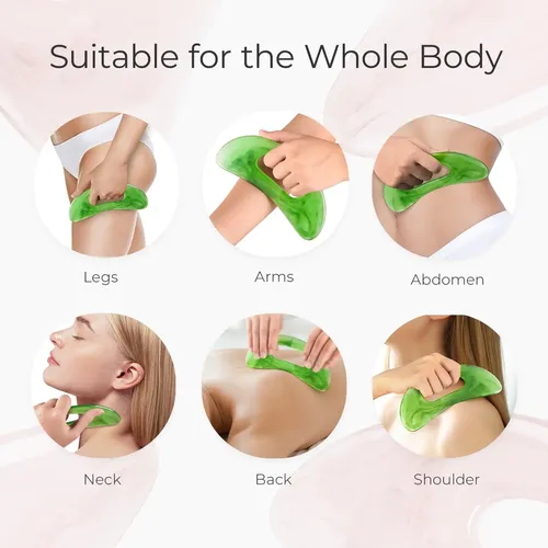 Herramienta De Masaje Gua Sha Scienlodic Body Con Mango Para