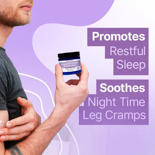 Nighttime Magnesium Body Cream With Lavender. Extra Lavender-4 Fl Oz (pack Of 1)