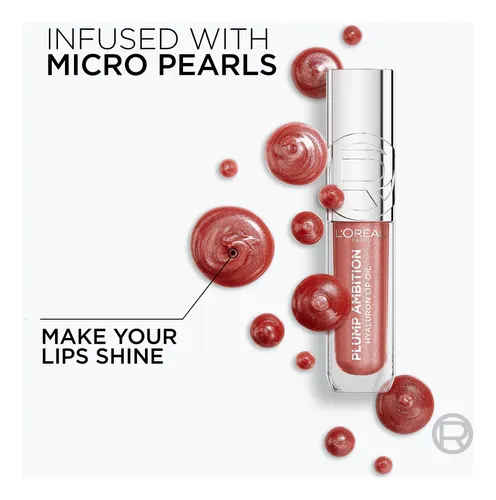 Aceite Labial Plump Ambition De L’oreal Paris, Brillante, 24