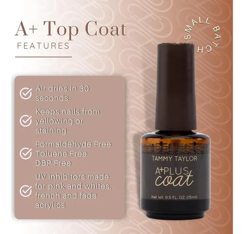 Top Coat Tammy Taylor A+ Para Uñas Acrílicas 1.5 X 1.06 X