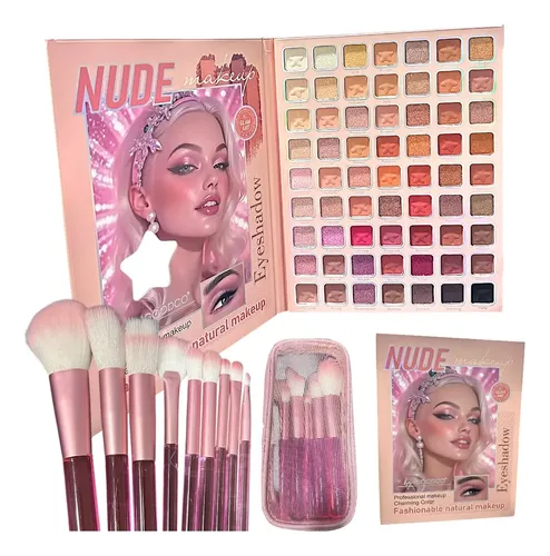 Paleta De Sombras Maquillaje Profesional 63 Colors +brochas