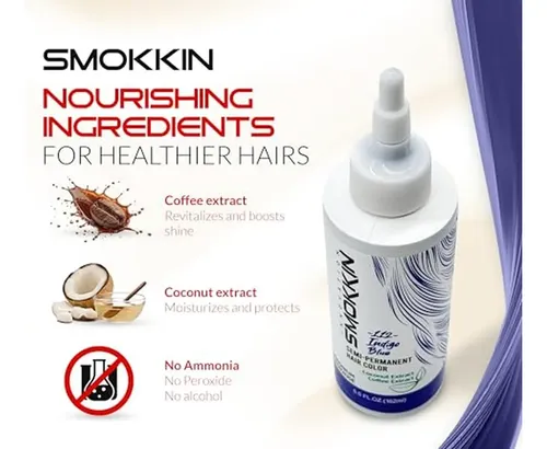 Tinte Semipermanente Para Cabello Smokkin 112 Indigo Blue In