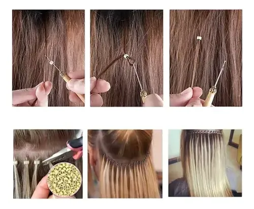 Microring 500 Unid.p/colocación Extensiones Cabello Natural