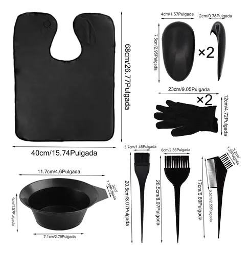 Kit De Cepillo Y Tazón Para Tinte De Cabello 22 Piezas,