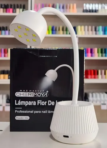 Cabina Lámpara Inalámbrica Flor Uv 18w Cherimoya Soft Gel Color Blanco