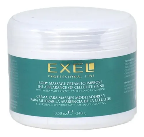 Crema Masajes Modeladores Celulitis Yerba Mate Exel 250gr