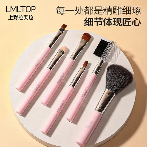 Set 6 Brochas De Maquillaje Portátiles Con Caja