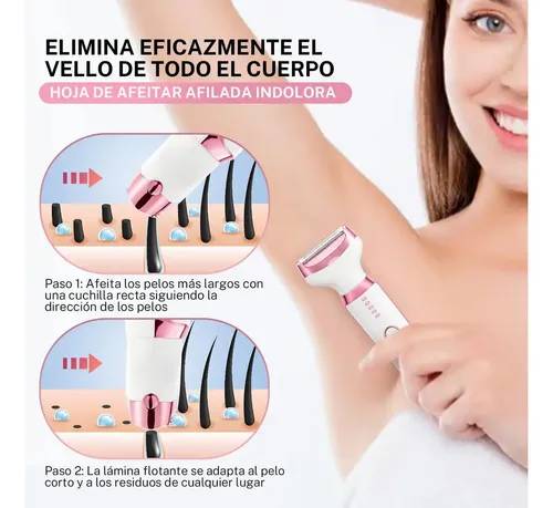 Depiladora Electrica 4 En 1 Portatil Usb Mujer Cuerpo Facial