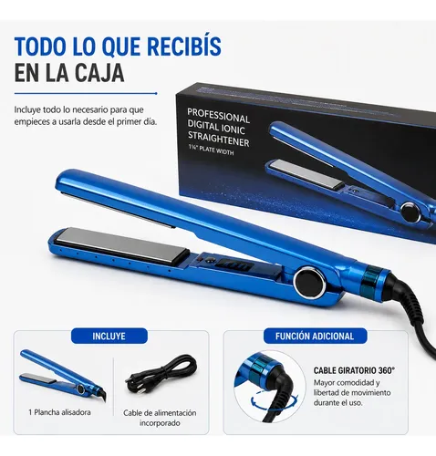 Plancha Alisadora Digital Para Un Cabello Más Suave Y Brilla