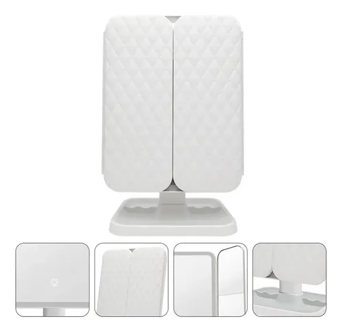 Espejo Con Luz Para Maquillaje Aumento 10x Plegable 180° _bx