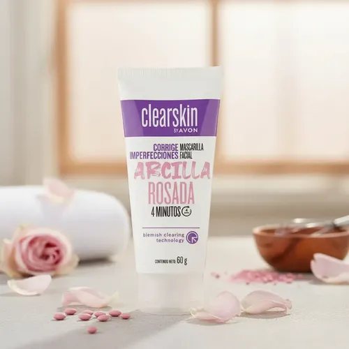 Clearskin Mascarilla Facial Arcilla Rosada Para Piel Mixta