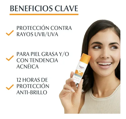 Protector Solar Eucerin Facial Toque Seco Oil Ctr Fps50 50ml