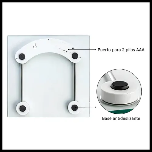 Balanza Digital Oryx Or-2025r Vidrio Blanco Hasta 180 Kg