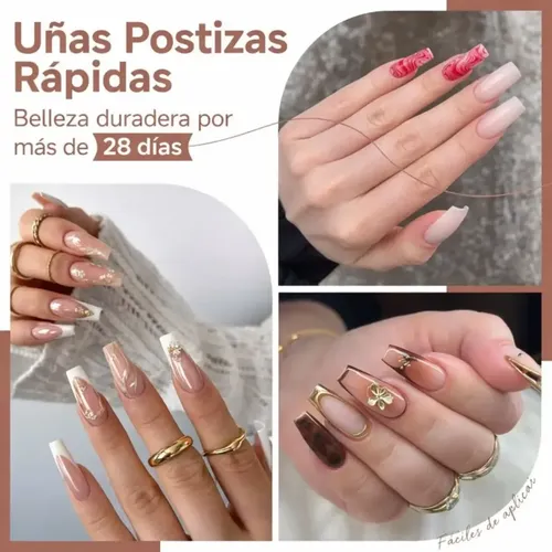 Tips De Uñas Acrílicas Profesionales Alta Calidad X120u Color Transparente Coffin Medianas