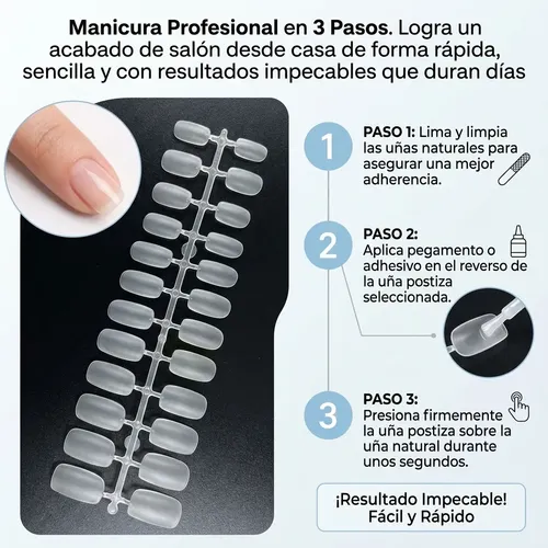 Tips Cuadrado Soft Mate 240pcs Extensiones Uñas Gel