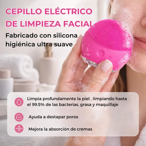 Limpiador Cepillo Facial Vibrador Masajeador Recargable Usb
