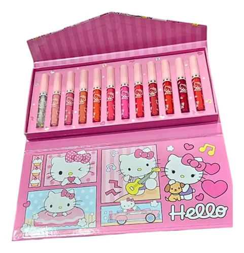 Set 12 Gloss Kitty Caja Imantada Aromas Y Colores