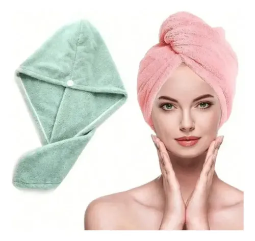 Ls 4 Toallas De Microfibra Para Secar El Cabello, Gorro De!
