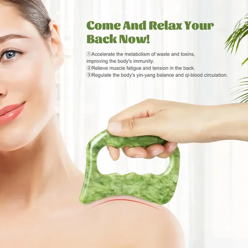 Set De Herramientas De Masaje Gua Sha De Piedra De Jade Airo