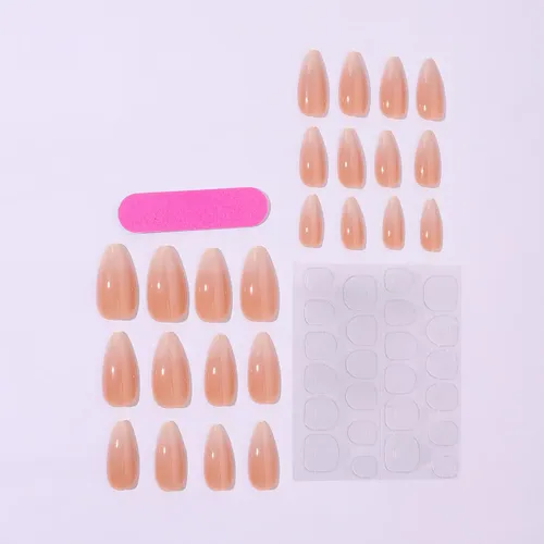 Dos Cajas De Uñas Postizas De Estilo Sencillo Y Nude.