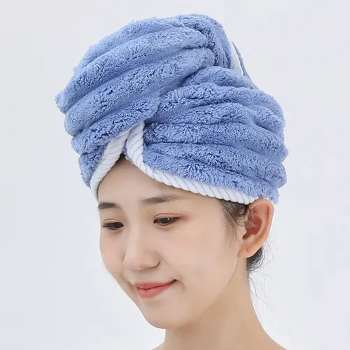 Absorbency Hair Towel Wrap Fast Drying Microfiber Apricot 6ee419401-at