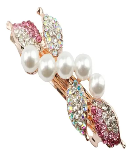 Gyjss- Crystal Hair Clip For Women Rosa Roja –