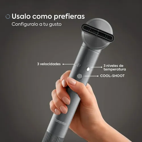 Secador de Pelo Moldeador Iónico 4 en 1 Cepillo Rizador Multi Styler Multifuncion Cabezales Femmto Ventus Styler