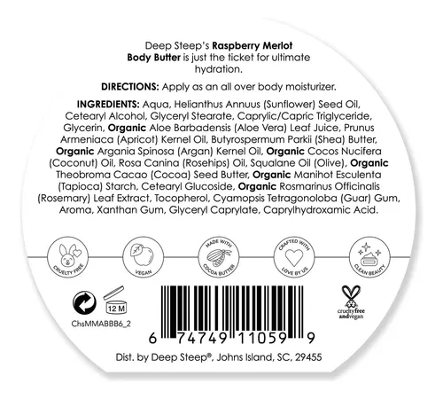 Manteca Corporal Deep Steep Raspberry Merlot 180ml