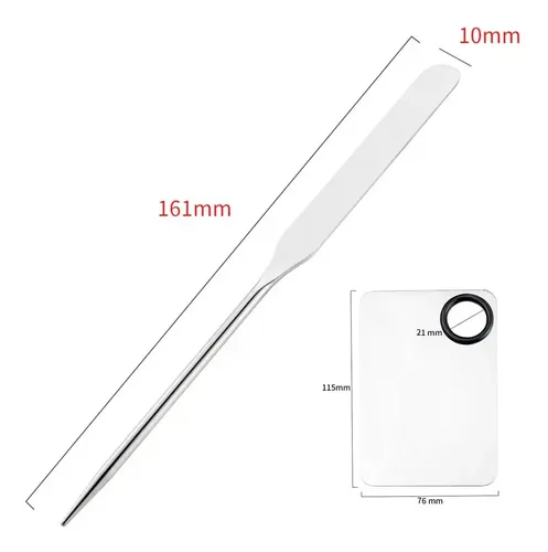 Cosmetic Mixing Spatula And Makeup Palette