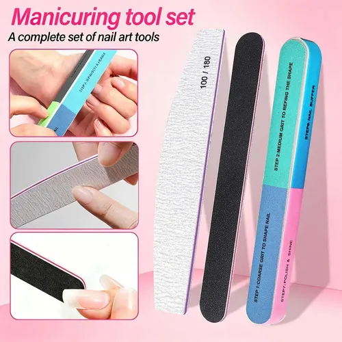 Set De Limas De Uñas Profesionales De 18 Piezas Para Decorac