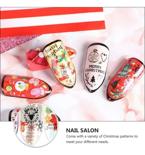 Pegatinas Navideñas For Uñas Dp Con Diseño De Muñeca &aj &vn