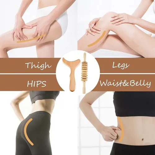 Herramientas De Masaje Wood Therapy Gua Sha Kit Wyjtpone (2
