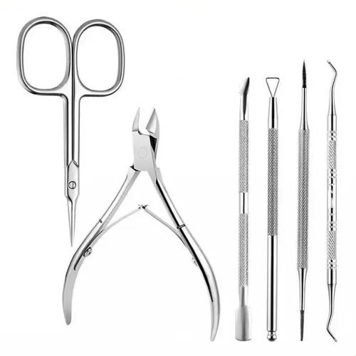 Kit Profesional 6 Piezas Manicura Y Pedicura Con Estuche