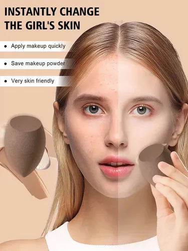 – Set De Esponjas Para Maquillaje Con Aplicador De Base Zzl-