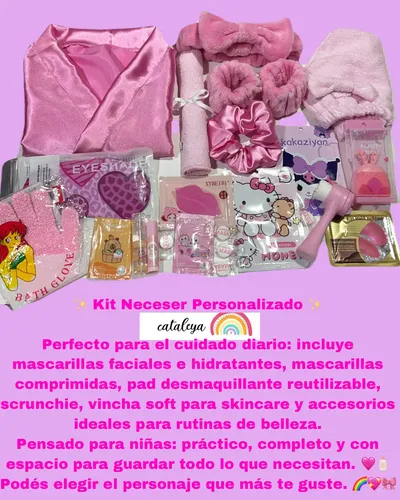 Kit Mascarillas Box Spa Batas Limpieza Facial Niña Completo