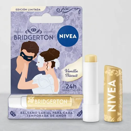 Balsamo Labial Nivea Bridgerton Vainilla Biscuit